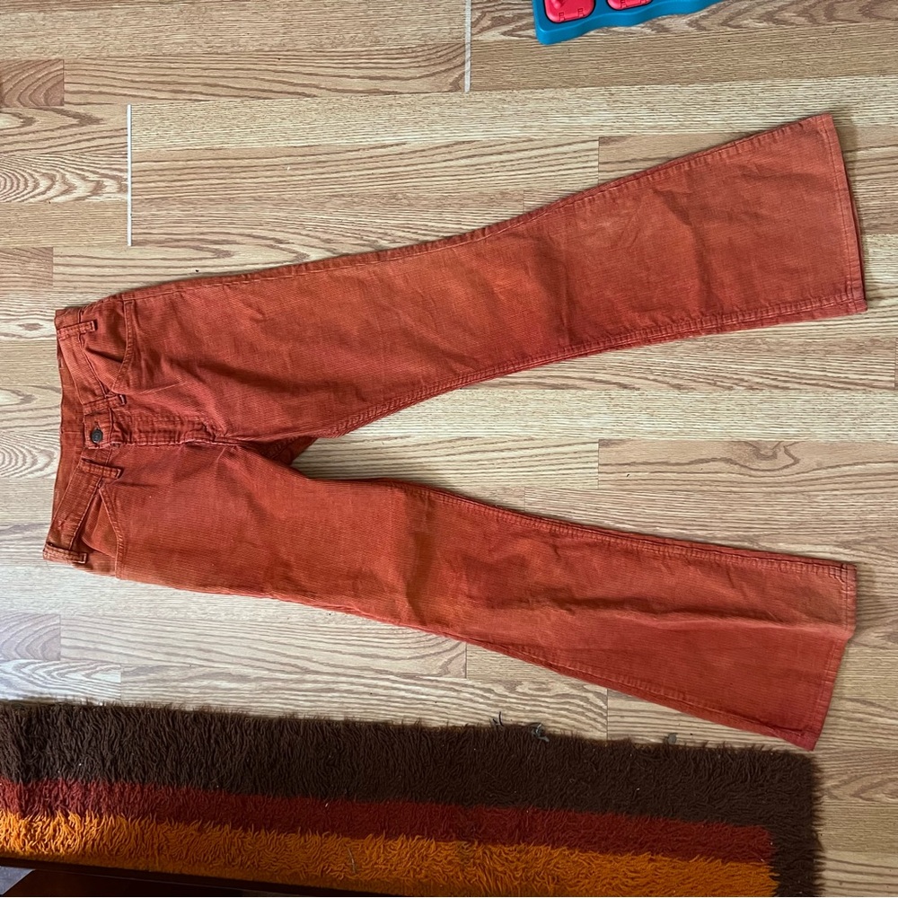 Vintage orange/rust corduroy flare Levi’s!